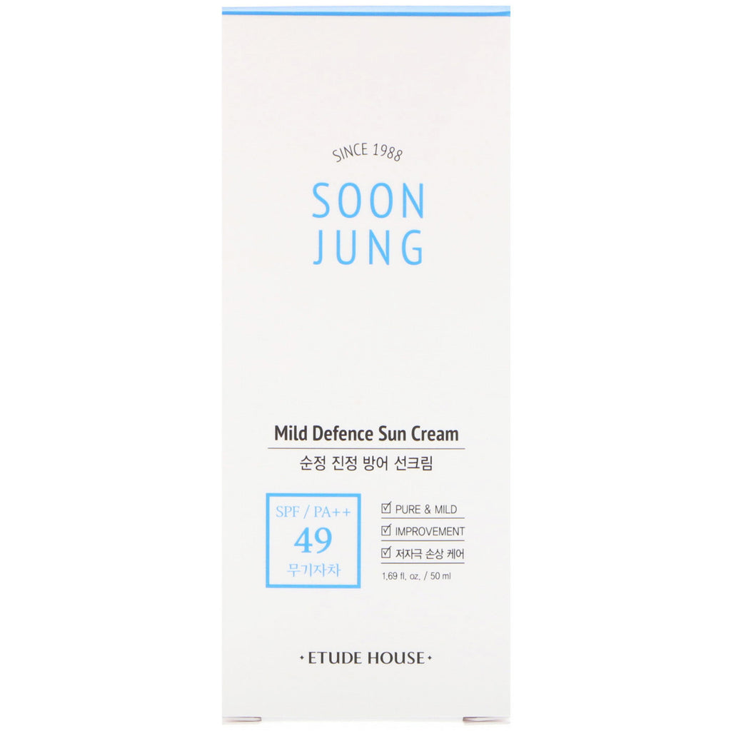 Etude House, Soon Jung, Mild Defense Sun Cream, 1.69 fl oz (50 ml)