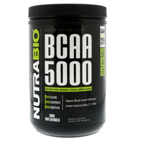 NutraBio Labs, BCAA 5000, crudo sin sabor, 400 g (0,9 lb)