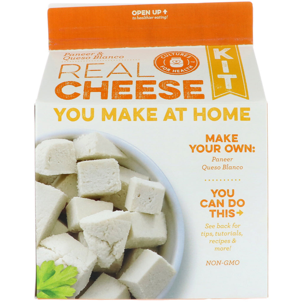 Cultures for Health, Real Cheese Kit, Paneer and Queso Blanco, 1 Kit