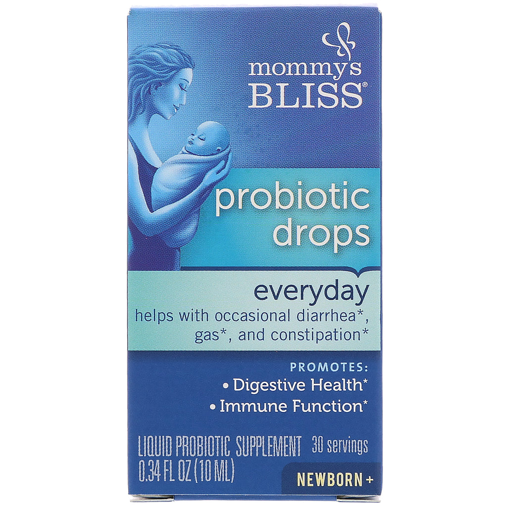 Mommy's Bliss, Probiotic Drops, ทุกวัน, ทารกแรกเกิด+, 0.34 fl oz (10 ml)