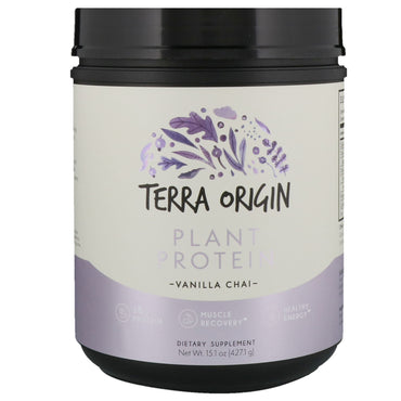 Terra Origin, Protéine végétale, Vanille Chai, 15,1 oz (427,1 g)