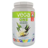 Vega, One, batido todo en uno, vainilla francesa, 24,3 oz (689 g)