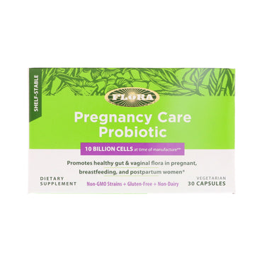 Flora, probiótico para cuidados com a gravidez, 30 cápsulas vegetais