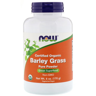 Now Foods, Certified  Barley Grass Pure Powder, 6 oz (170 g)