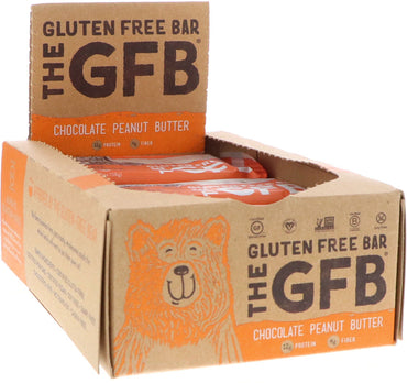 The GFB, glutenfreier Riegel, Schokoladen-Erdnussbutter, 12 Riegel, je 2,05 oz (58 g).