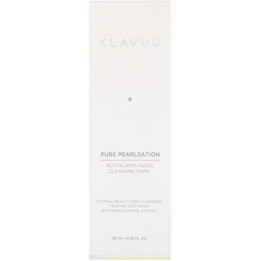 رغوة تنظيف الوجه KLAVUU Pure Pearlsation، 4.39 أونصة سائلة (130 مل)
