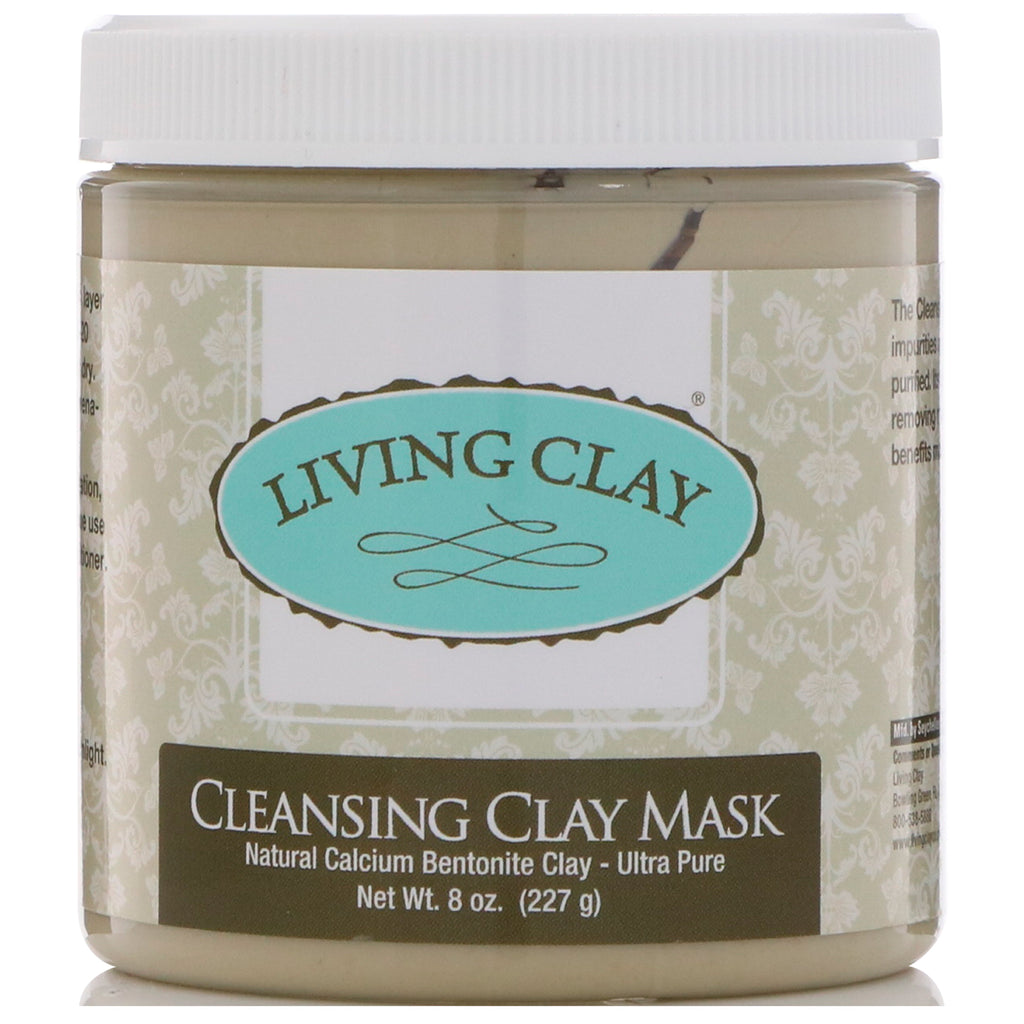Living Clay, Mascarilla de arcilla limpiadora, 8 oz (227 g)
