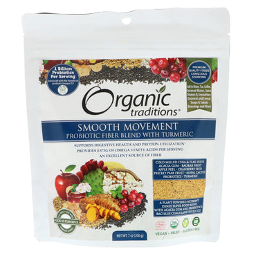 Traditions, Smooth Movement, Probiotic Fiber Blend with Turmeric, 7 oz (200 g)