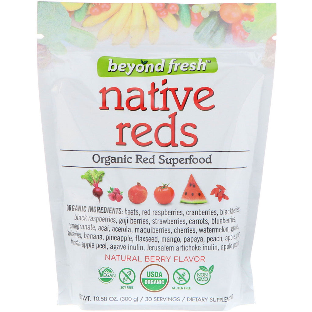 Beyond Fresh, Native Reds, Red Superfood, Aroma naturale di frutti di bosco, 10,58 once (300 g)