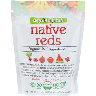 Beyond Fresh, Native Reds, superalimento rojo, sabor natural a bayas, 300 g (10,58 oz)