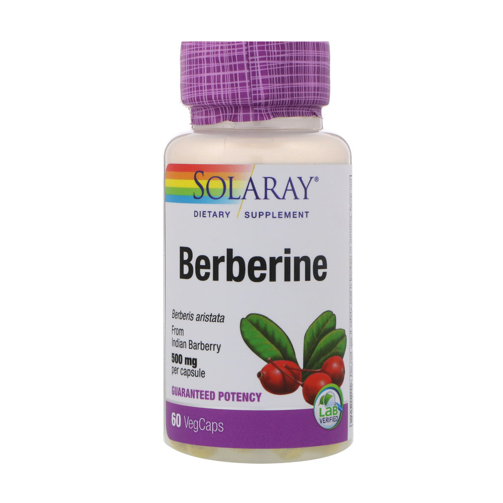 Solaray, berberina, 500 mg, 60 cápsulas vegetales
