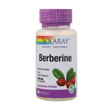 Solaray, berberina, 500 mg, 60 cápsulas vegetales