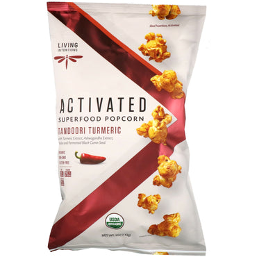 Living Intentions, geactiveerd, superfood-popcorn, tandoori-kurkuma, 4 oz (113 g)