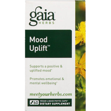 Gaia Herbs, Mejora del estado de ánimo, 60 fitocápsulas líquidas veganas