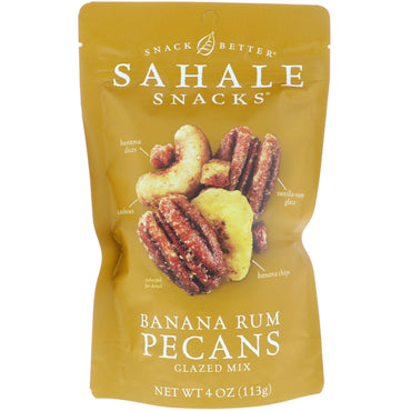Sahale Snacks, Mistura Glaceada, Banana Rum, Nozes, 4 oz (113 g)