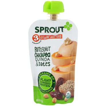 Sprout Baby Food Estágio 3 Butternut Grão de Bico Quinoa e Tâmaras 4 oz (113 g)