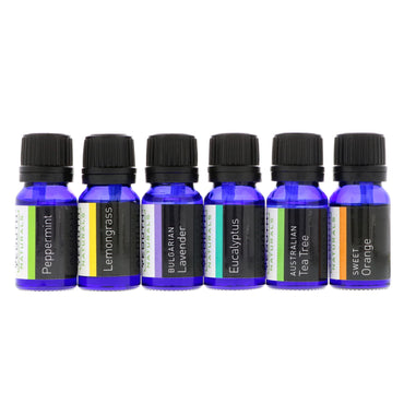 Yeouth, ätherisches Öl in therapeutischer Qualität, Starter-Therapiepaket, 6er-Pack, jeweils 0,34 fl oz (10 ml).
