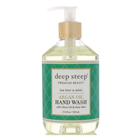 Deep Steep, Argan Oil Hand Wash, Tea Tree & Mint, 17.6 fl oz (520 ml)