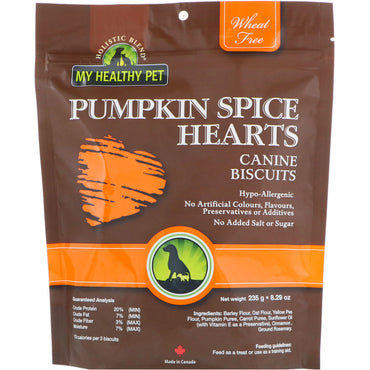 Holistic Blend, My Healthy Pet, Pumpkin Spice Hearts, Canine Biscuits, 8.29 oz (235 g)