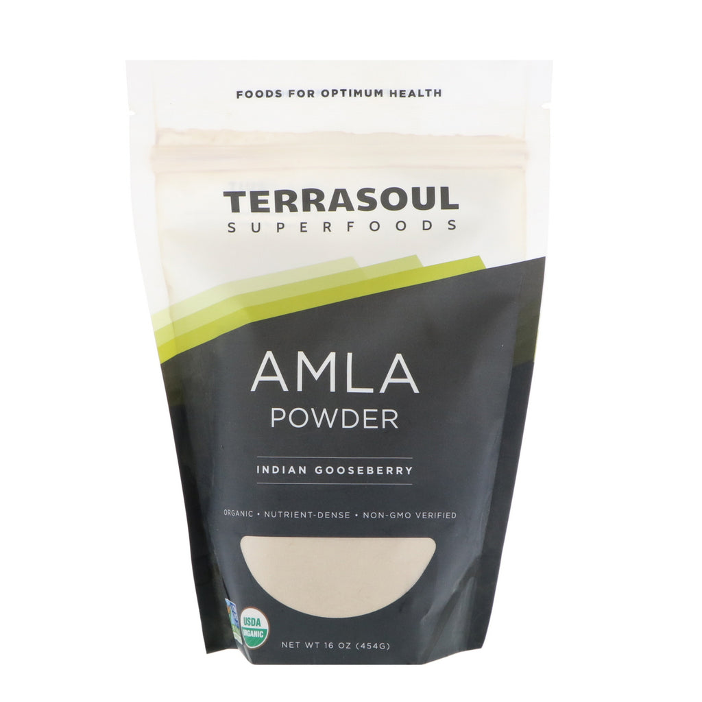 Terrasoul Superfoods, ผง Amla, มะขามป้อม, 16 ออนซ์ (454 กรัม)
