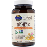 Garden of Life, MyKind s, Extra Strength Turmeric, Inflammatory Response, 120 Vegan Tablets