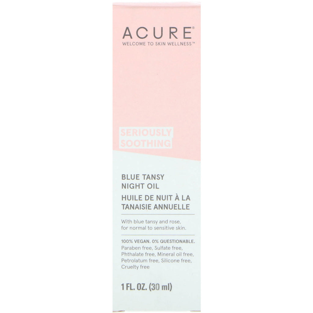 Acure, Seriously Soothing, Blue Tansy Night Oil, 1 fl oz (30 ml)