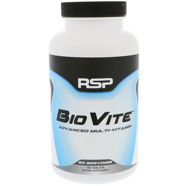 RSP Nutrition, Multivitamina avanzada Bio Vite, 180 tabletas