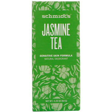 Déodorant naturel Schmidt's, formule peau sensible, thé au jasmin, 3,25 oz (92 g)