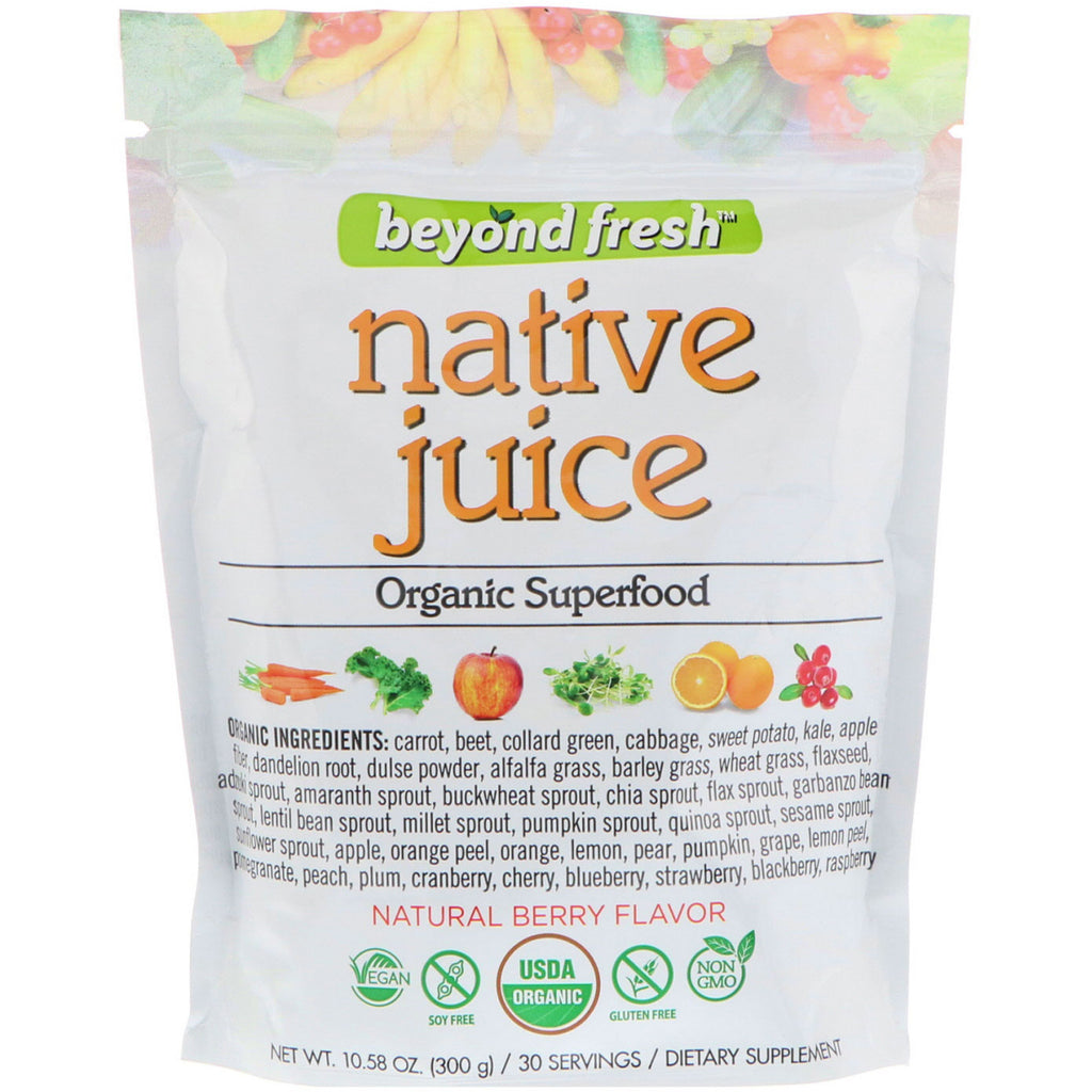 Beyond Fresh, Native Juice, Superfood, รสเบอร์รี่ธรรมชาติ, 10.58 ออนซ์ (300 กรัม)