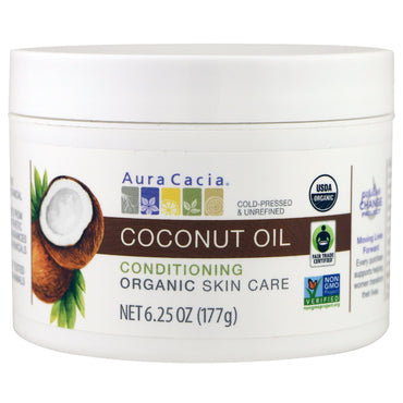 Aura Cacia, Cuidado acondicionador de la piel, aceite de coco, 6,25 oz (177 g)