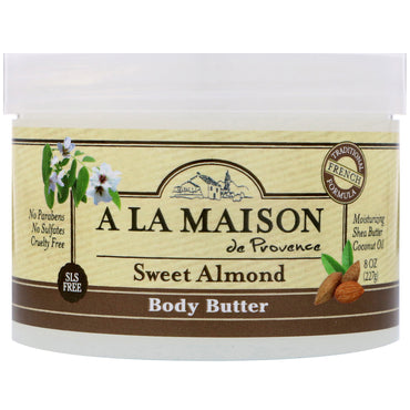 A La Maison de Provence, Body Butter, Sweet Almond, 8 oz (227 g)