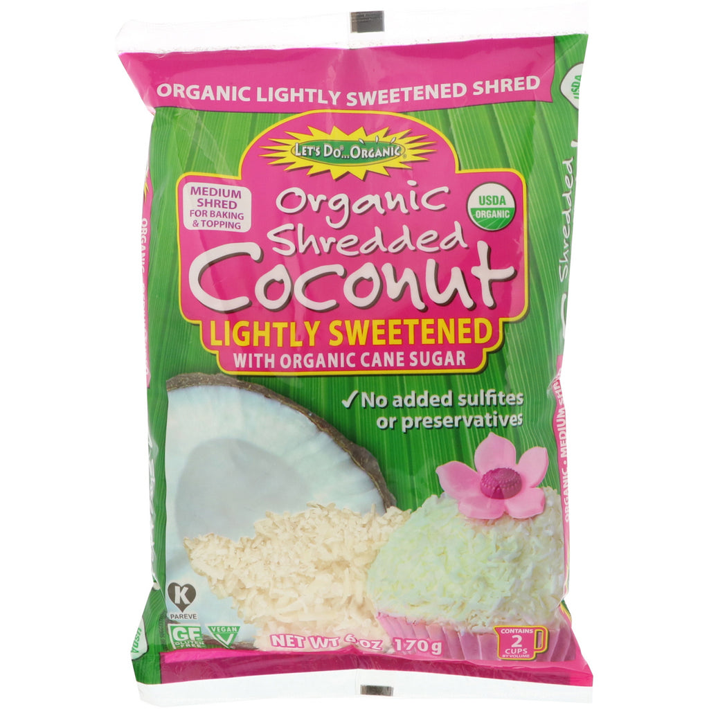 Edward & Sons, Let's Do ,  Shredded Coconut, Lightly Sweetened, 6 oz (170 g)