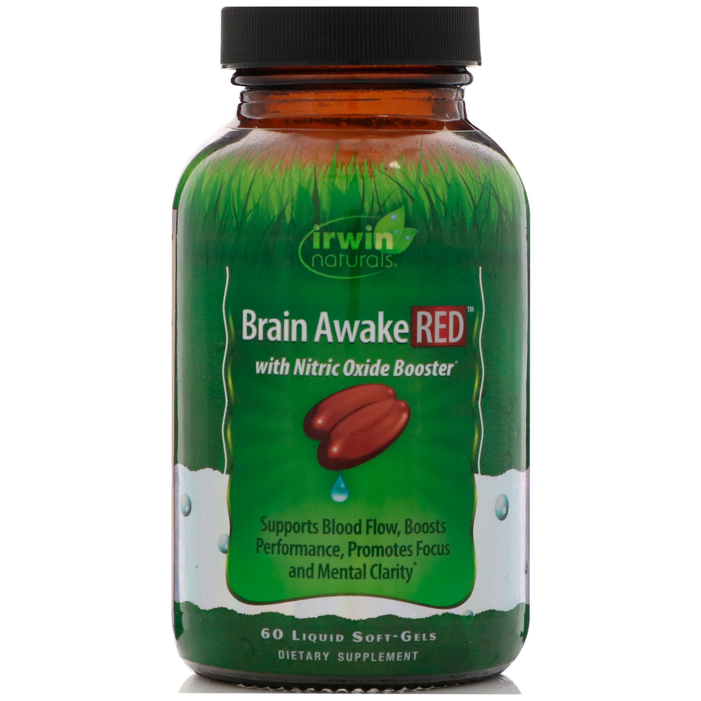 Irwin Naturals, Brain Awake Red, 60 gélules liquides