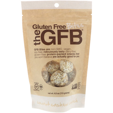 GFB, glutenfrie biter, kokosnøtt-cashew crunch, 4 oz (113 g)