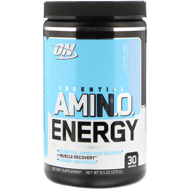 Optimum Nutrition, Essential Amino Energy, Cotton Candy, 9.5 oz (270 g)