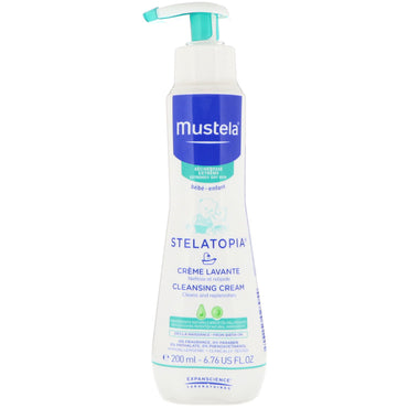 Mustela Baby Stelatopia Reinigungscreme für extrem trockene Haut 6,76 fl oz (200 ml)