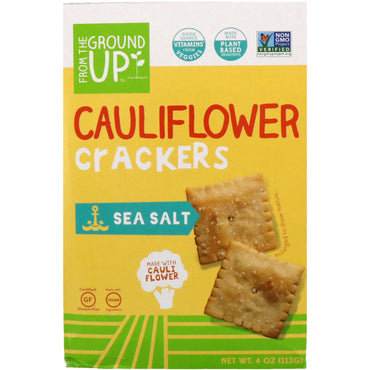 From The Ground Up, Cauliflower Crackers, Sea Salt, 4 oz (113 g)