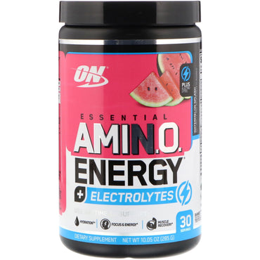 Optimum Nutrition, Energie Amino Essentielle + Électrolytes, Pastèque Splash, 10,05 oz (285 g)