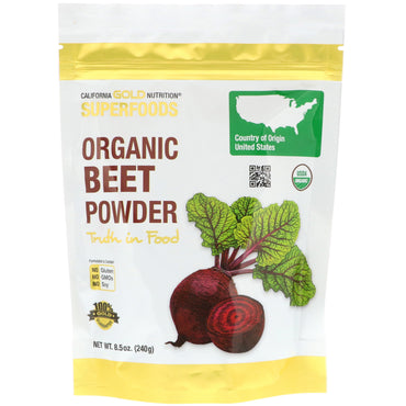 California Gold Nutrition, Superfoods,  Beet Powder, 8.5 oz (240 g)