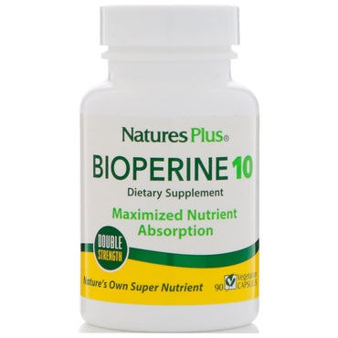 Nature's Plus, Bioperine 10, 90 Cápsulas Vegetarianas