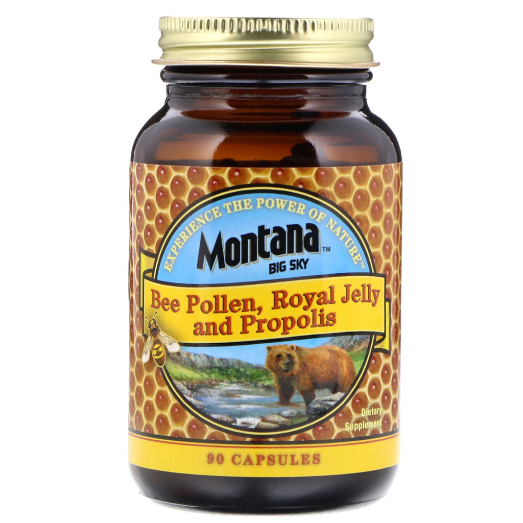 Montana Big Sky, polen de albine, laptisor de matca si propolis, 90 de capsule