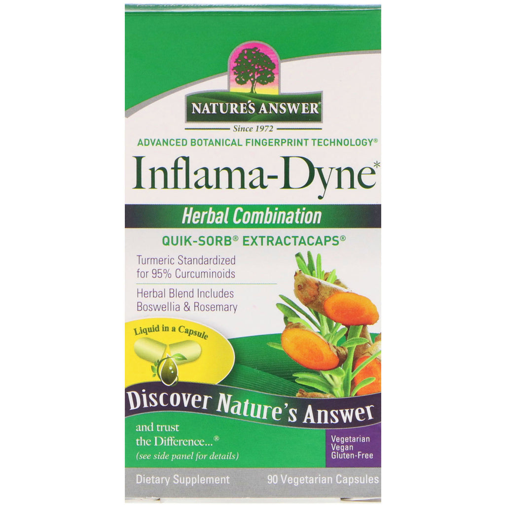 Nature's Answer, Inflama-Dyne, combinaison de plantes, 90 capsules végétariennes