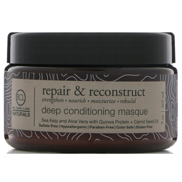BLC, Be Care Love, Naturals, Reparation & Reconstruct, Deep Conditioning Masque, 9 oz (265 ml)