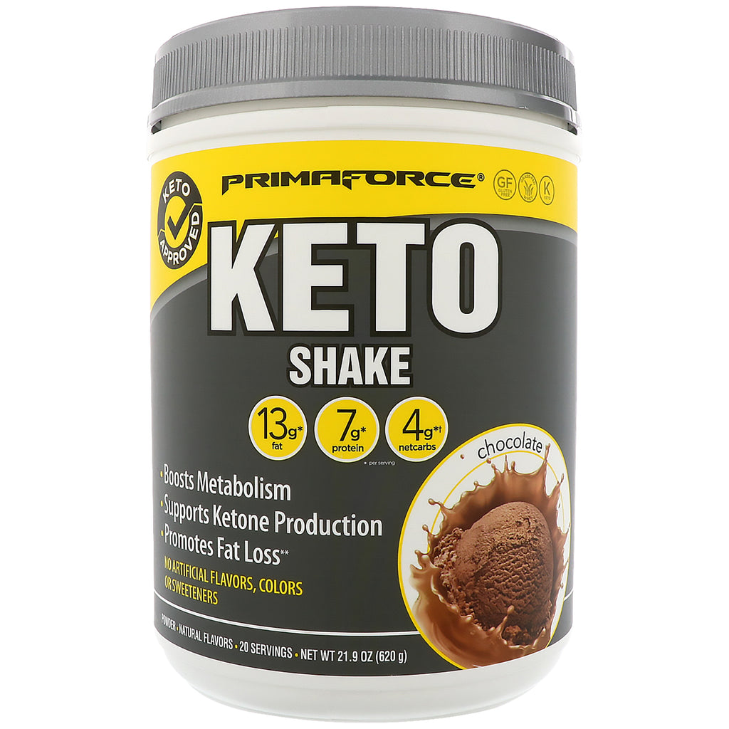 Primaforce, Keto Shake, ciocolată, 21,9 oz (620 g)