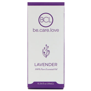 BLC, Be Care Love, 100 % ren æterisk olie, lavendel, 0,34 fl oz (10 ml)