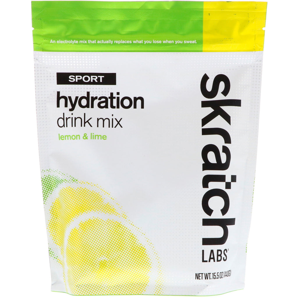SKRATCH LABS, Mix di bevande per l'idratazione sportiva, limone e lime, 440 g (15,5 once)