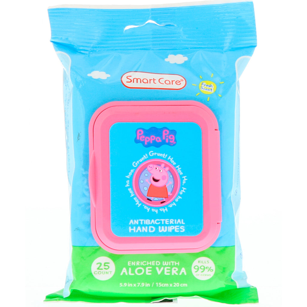 Brush Buddies Smart Care Peppa Pig Antibacterial Hand Wipes Fresh Scent 25 Count