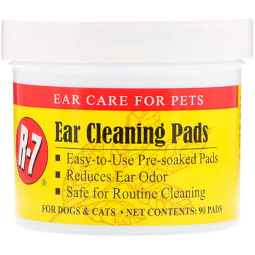 Miracle care, almohadillas limpiadoras de oídos, para perros y gatos, 90 almohadillas