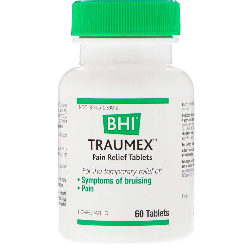 MediNatura, BHI, Traumex, tabletas para aliviar el dolor, 60 tabletas