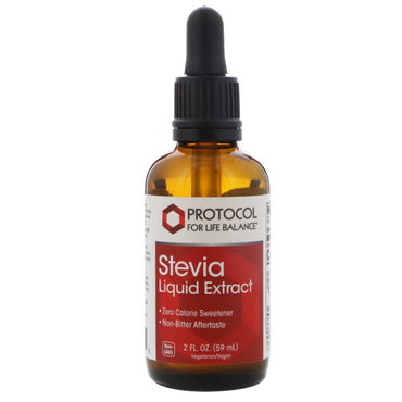 Protocole pour l'équilibre de la vie, extrait liquide de stévia, 2 fl oz (59 ml)